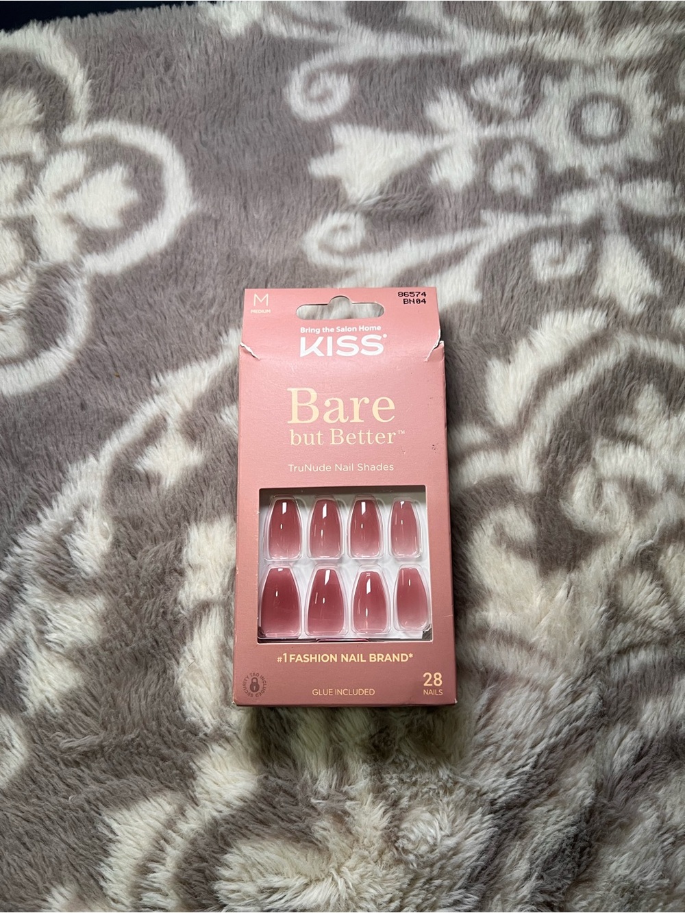 KISS Bare But Better TruNude Press-On Nails – Pink Nude | Medium
